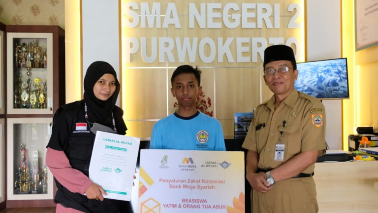 LAZNAS Al Irsyad Bersama Bank Mega Syariah, Salurkan Zakat Korporasi Pada Program Beasiswa OTA/BUY