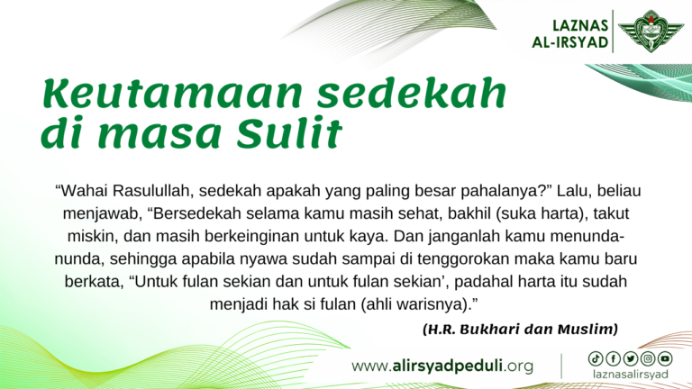 Keutamaan Untuk Tetap Bersedekah di Masa Sulit